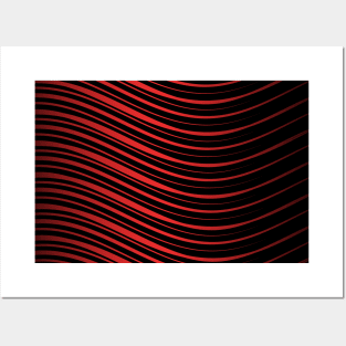 Stripes pattern - black and red Posters and Art